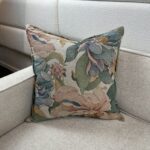 100% Linen Peonies Print Pillow - Image 3