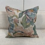 100% Linen Peonies Print Pillow
