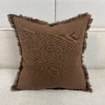 100% Linen Deco Pillow - Chocolate Brown