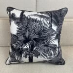 Palm Botanical Black Pillow