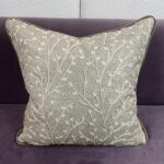 Embroidered Frond Accent Pillow