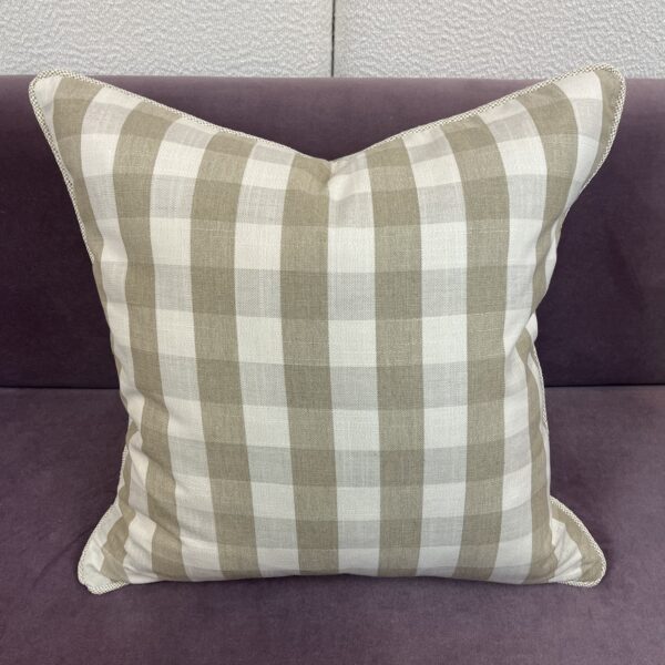 Latte Check Pillow