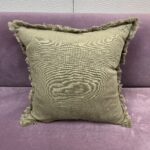 100% Linen Pillow in Dark Green