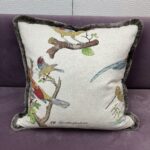 Bird Motif Throw Pillow