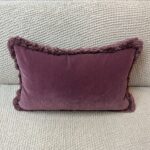 Fringe Velvet Lumbar Pillow