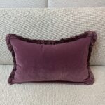 Fringe Velvet Lumbar Pillow - Image 2