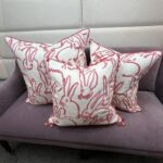 Hutch Crewel Peony Pink Pillow