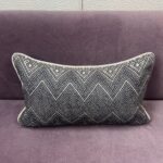Blue & Gray ZigZag Lumbar Pillow - Image 2