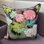 Chiag Mai Dragon & Primavera Stripe Pillow - Image 3