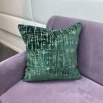 Cut Velvet in Emerald Green Pillow - Image 3