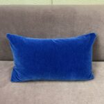 Blue Mohair Lumbar Pillow