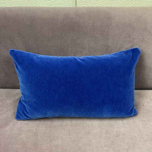 Blue Mohair Lumbar Pillow