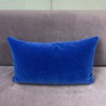 Blue Mohair Lumbar Pillow - Image 2