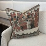 Ajanta Fabric #1 Linen Pillow - Image 3