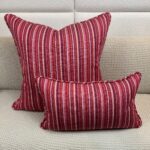 Primavera Stripe Berry Pillow