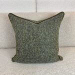 Green with Blue Weave Pillow