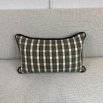 Gold and Black Plaid Pillow