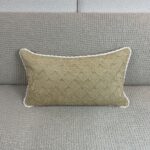 Yellow and White Lumbar Pillow