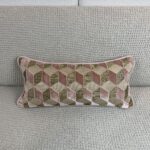 Pink Velvet with Gold Diamonds Pillow