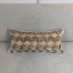 Pink Velvet with Gold Diamonds Pillow - Image 2