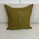 100% Linen - Olive Green Pillow