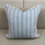 Reed Stripe in Spa Blue Pillow - Image 2
