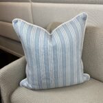 Reed Stripe in Spa Blue Pillow - Image 3