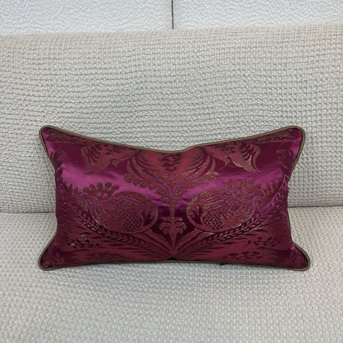 img_7564 Pindler Silk Fabric in Magenta Pillow - Image 1