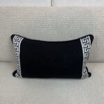 Black w/ Greek Key Detail Pillow