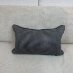 Houndstooth in Blue-Gray Lumbar Pillow - Image 2
