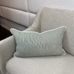 Green Pinstripe Lumbar Pillow - Image 3