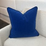 Blue Velvet Accent Pillow - Image 3