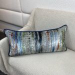 Brushstroke Velvet / Maldive Pillow - Image 3