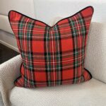 Red Plaid Throw Pillow - Image 3