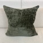 Dark Green Cut Velvet Pillow