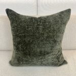 Dark Green Cut Velvet Pillow - Image 2
