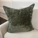 Dark Green Cut Velvet Pillow - Image 3