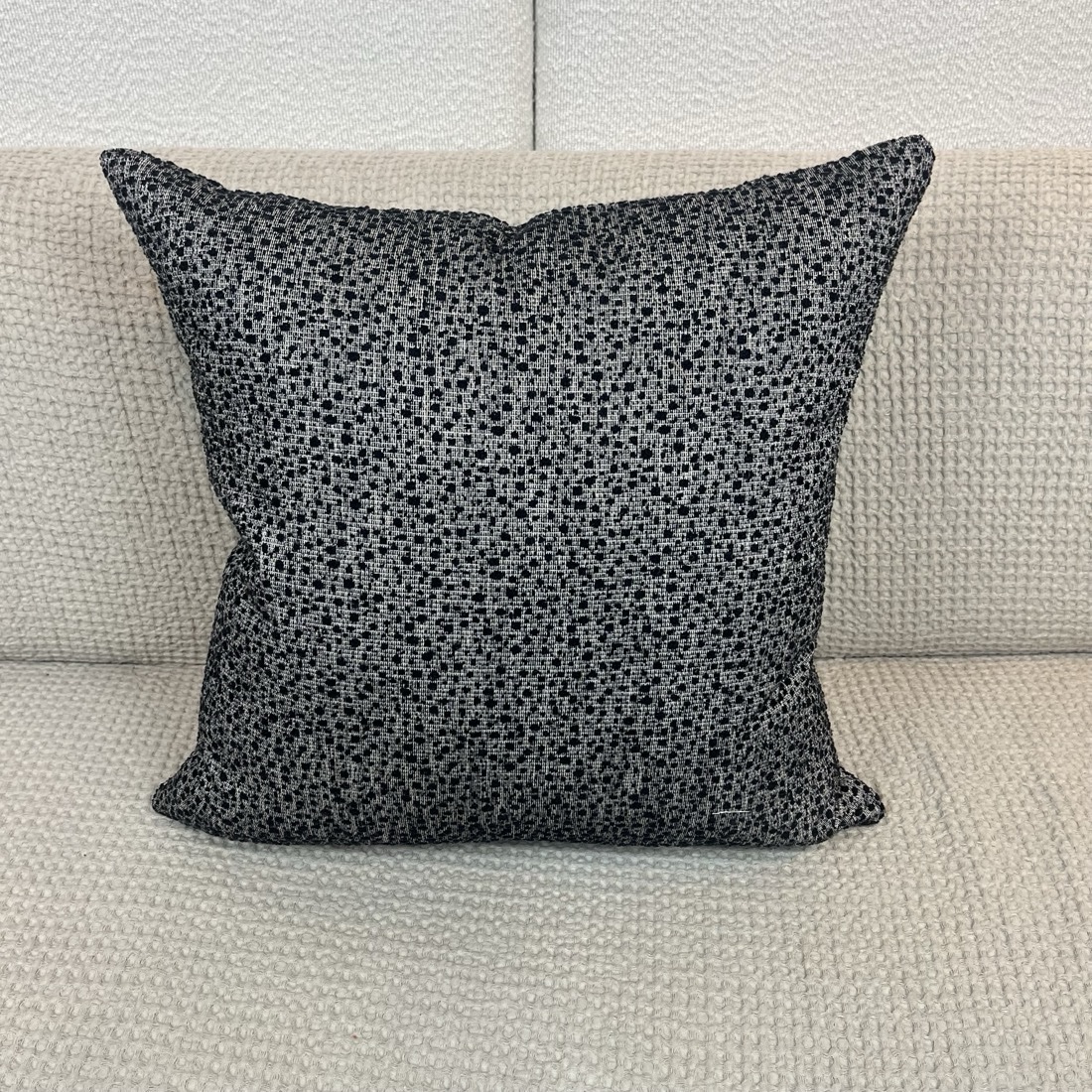 img_7956 Speckled Black Decorative Pillow - Image 1