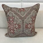 Woven Euro Pillow in Red - Image 2