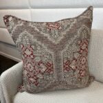 Woven Euro Pillow in Red - Image 3