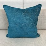 Speckled Velvet in Teal Pillow